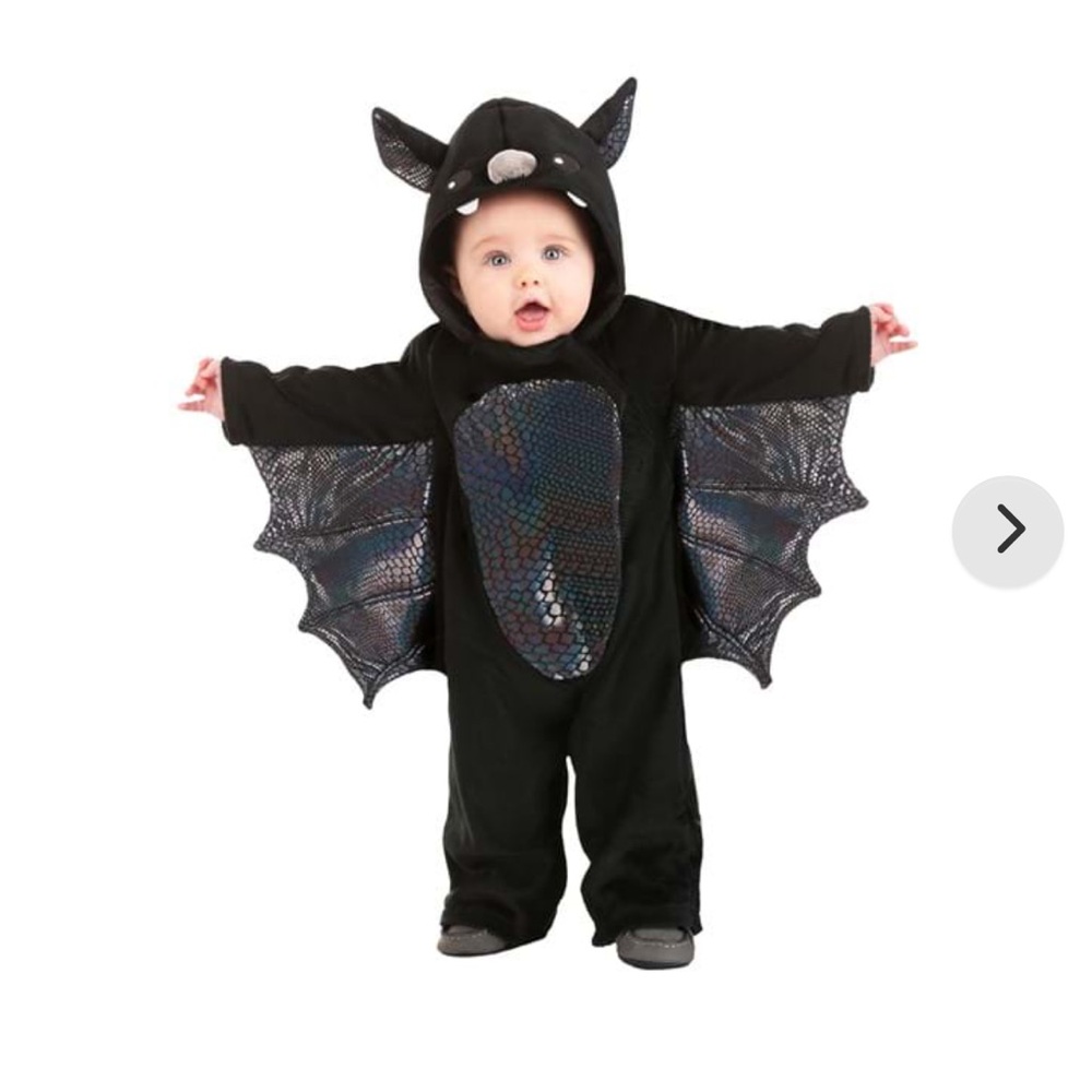 🎃 Adorable infant Black Bat Kids Costume 3-6m